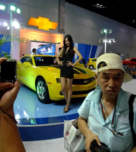 Grumpy Old Man Doesn T Like Pretty Babe And Camaro