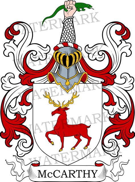 Mccarthy Family Crest Digital Download Mccarthy Coat of Arms JPG File ...