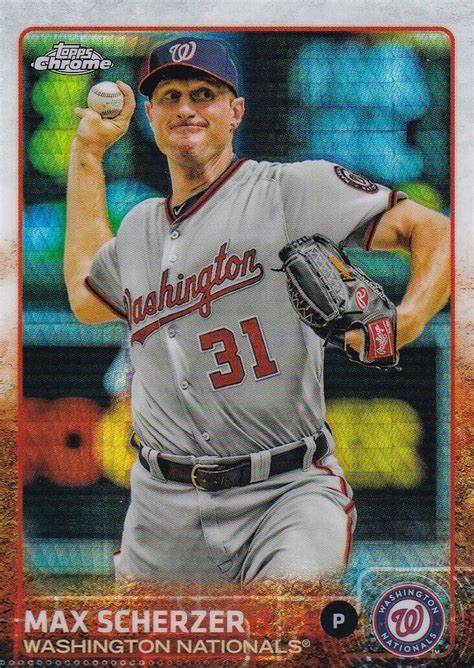 2015 Topps Chrome Prism Refractor 98 Max Scherzer Max Scherzer For