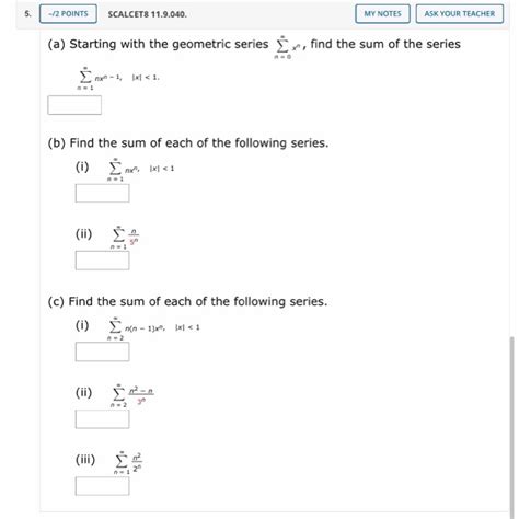 Solved 12 POINTS SCALCET8 11 8 512 XP MI MY NOTES ASK YOUR Chegg