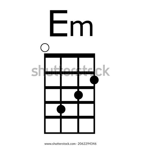 Ukulele Chords Em Tab Em Chordsmusical Stock Vector (Royalty Free ...