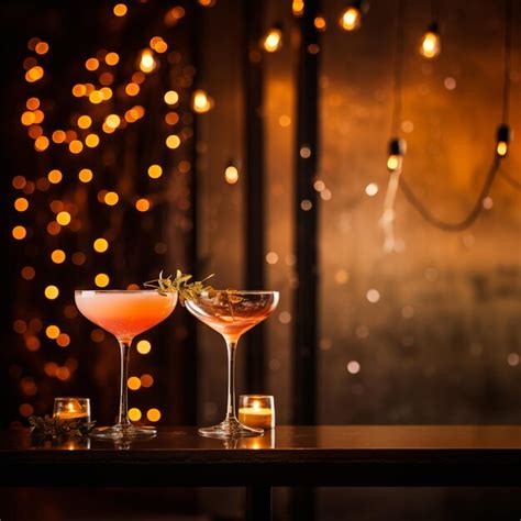 Premium AI Image Elegant Coupe Glass With Pink Orange Cocktail With