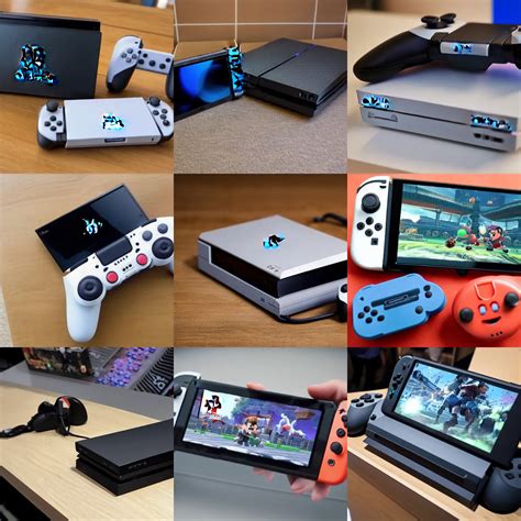 playstation and nintendo switch hybrid console, | Stable Diffusion