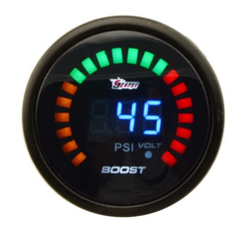 Dragon Gauge Psi Mm Boost Turbo Gauge Black Color Analog Digital Blue