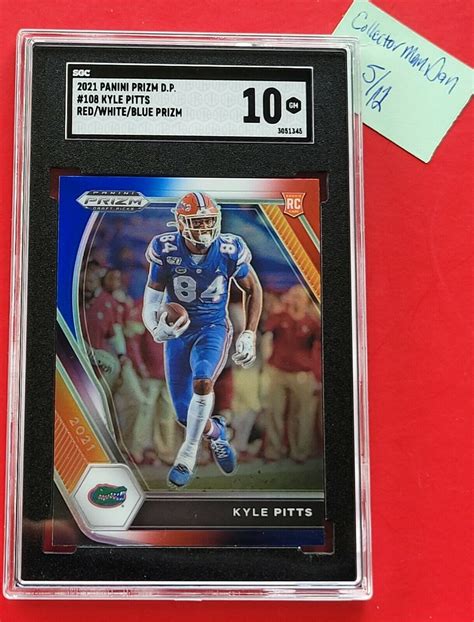 2021 Panini Prizm Draft Picks Red White And Blue Prizm 108 Kyle Pitts