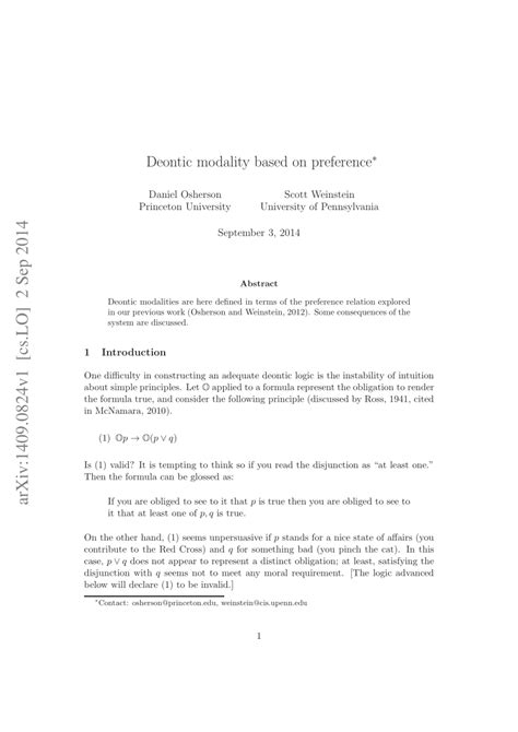 (PDF) Deontic modality based on preference