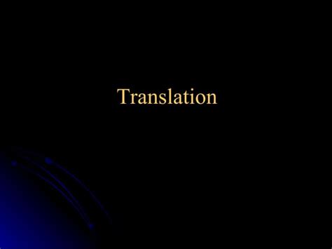 Translation Ppt