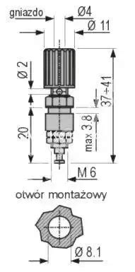 Gniazdo Laboratoryjne Izolowane 4mm Lutowane 30A Czerwone Sklep AVT