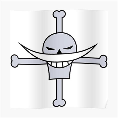 One Piece Whitebeard Jolly Roger Poster For Sale By Fidelbd Redbubble