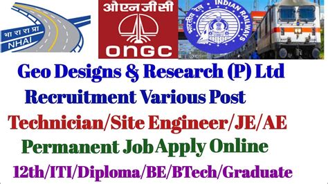 ONGC Recuiremet 2023 Geo Designs Research Ltd Vacancy Apply Online