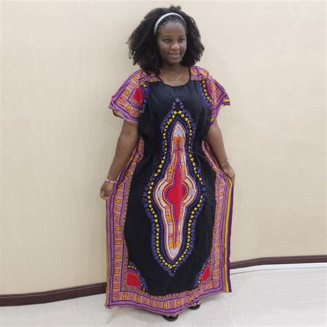 Katoen Dashikiage Lady Dashiki Jurk Afrikaans Grandado