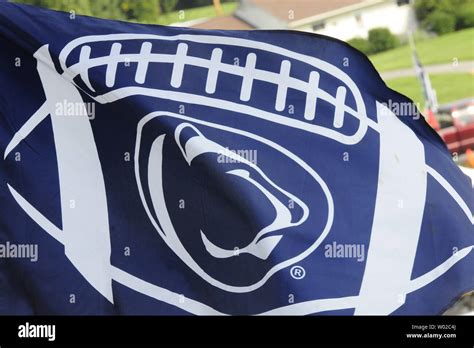 Penn State Football Flag Waves Over The Tailgating Area At Beaver