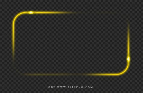 HD PNG Glowing Creative Yellow Neon Frame Citypng