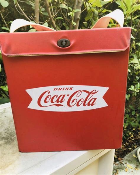 Vintage 1960s Coca Cola Insulated Vinyl Cooler Tote Bag Etsy