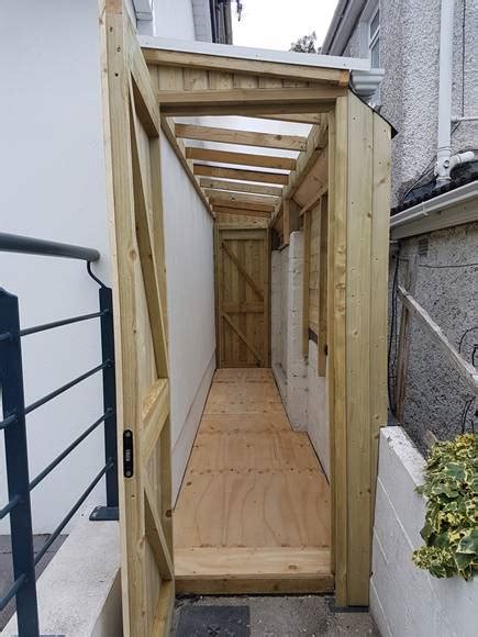 Lean To Shed Cabinteely Side Passage Shed Mac Carpentry