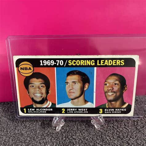 1970 TOPPS 1 Punteggio Leaders Lew Alcindor Jerry West Elvin Hayes NBA