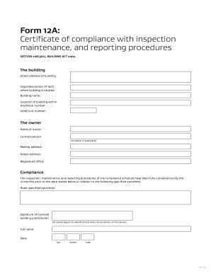 Fillable Online Certificate Of Compliance With Inspection Maintenance