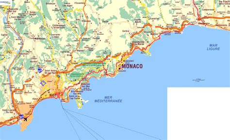 Map of area around Nice france - Map Nice france surrounding area ...