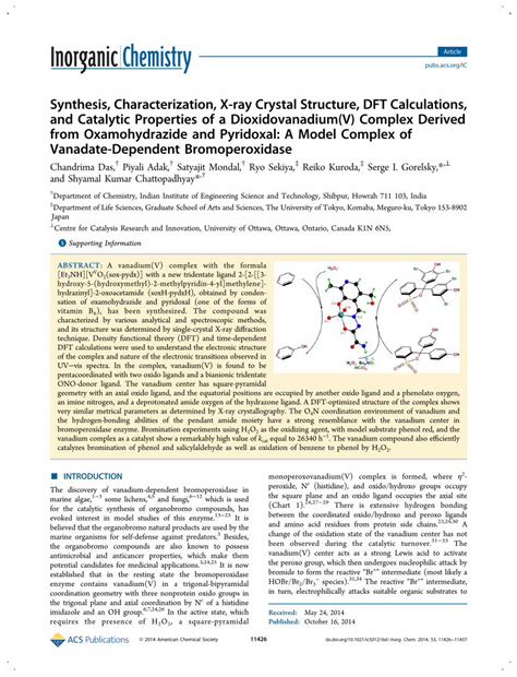 PDF Synthesis Characterization X Ray Crystal Structure DFT