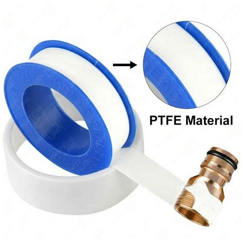 PTFE Teflon Threaded Sealing Tape Adhesive Plumbers Water Tight 10m x