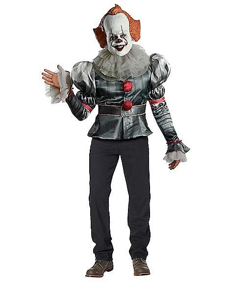 Adult Pennywise Costume Deluxe - It - Spirithalloween.com