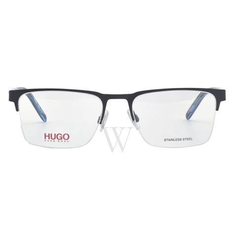 Hugo Boss 56 Mm Matte Blue Eyeglass Frames World Of Watches