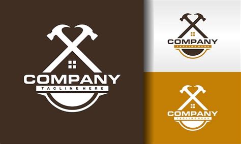 Premium Vector Hammer House Emblem Logo