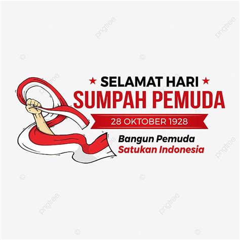 Sumpah Pemuda Vector Hd Png Images Red White Sumpah Pemuda With