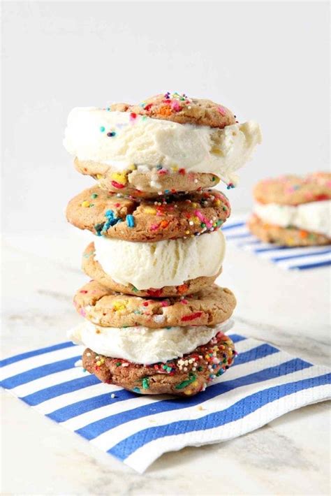 Homemade Funfetti Ice Cream Sandwiches The Speckled Palate