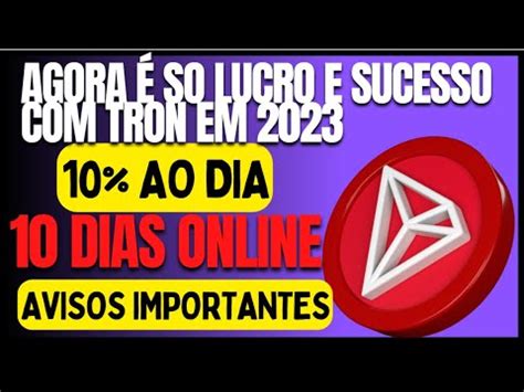 INVESTIMENTO TOP DO MOMENTO EM TRONMINERADORA DE TRON 10 AO DIA5