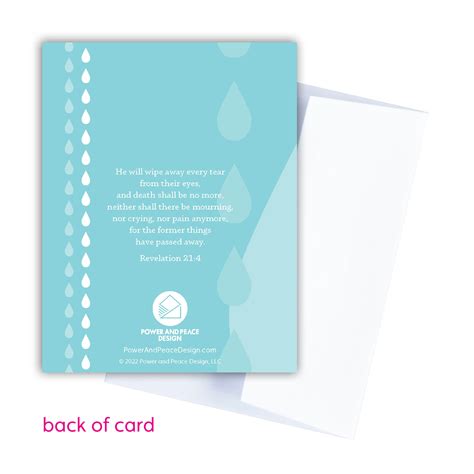 "Tears" Bible verse sympathy card set – Power and Peace Design