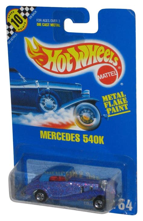 Hot Wheels Mercedes K Metal Flake Paint Purple Toy Car Minor Shelf Wear