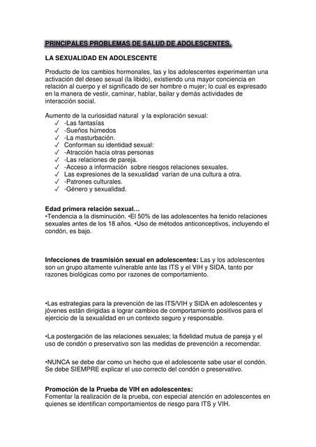 Principales Problemas De Salud De Adolescentes Dra Xmed