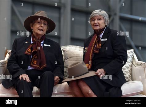 Widows Of Australian First World War Veterans Ann Beasley Left And