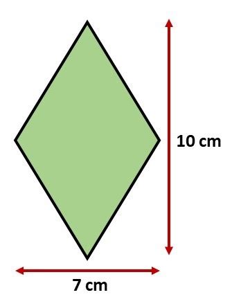 Área do losango O que é fórmula como calcular exemplos