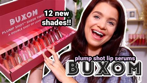 Buxom Plump Shot Lip Serum Lip Swatches All Shades Youtube