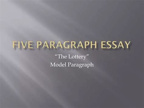 Ppt Five Paragraph Essay Powerpoint Presentation Free Download Id3034249