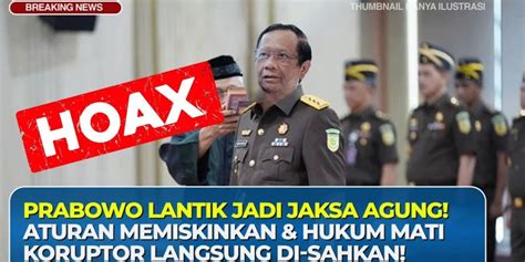 Mahfud MD Bantah Dilantik Jadi Jaksa Agung