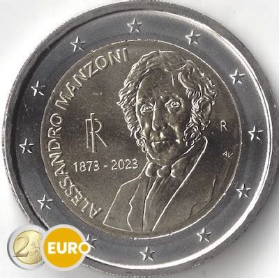 Moneda De 2 Euros Italia 2023 Alessandro Manzoni UNC