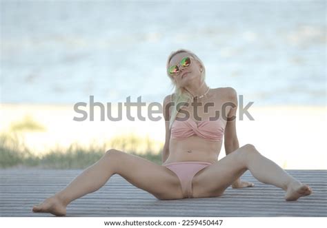 Beautiful Woman Sexy Bikini On Beach Stock Photo 2259450447 Shutterstock