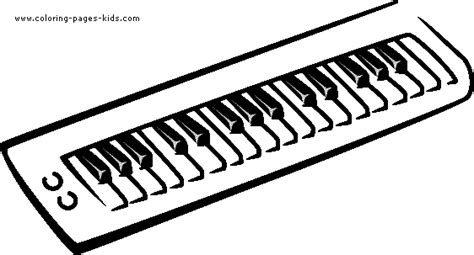 Piano Keyboard Coloring Page Coloring Pages