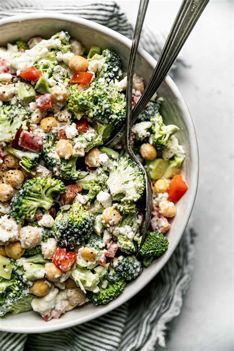 Lemony Broccoli Salad With Greek Yogurt Dressing No Mayo