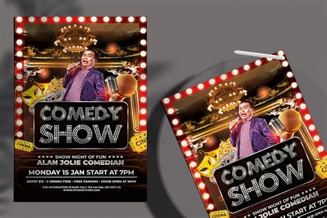 Comedy Show Free PSD Flyer Template - StudioFlyers.com