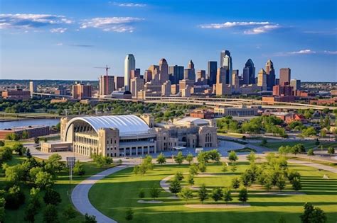 Premium AI Image | aerial view of kansas city