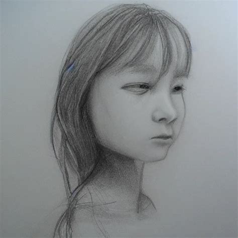 3d 1girl Pencil Sketch Arthub Ai