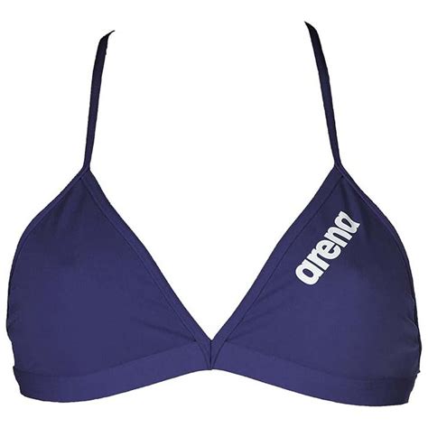 Arena Team Tie Back Solid Bikini Top Blue Swiminn