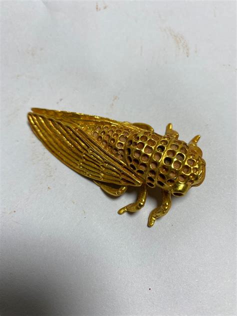 China's Pure Hand-carved Gold Cicada Ornaments Can Be - Etsy
