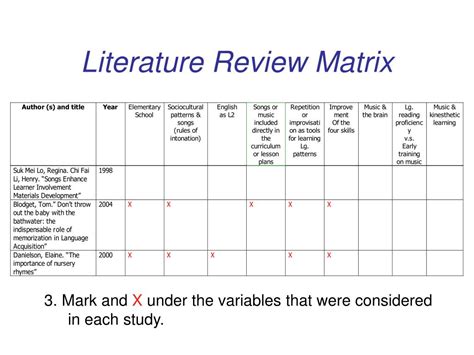 Literature Matrix Template