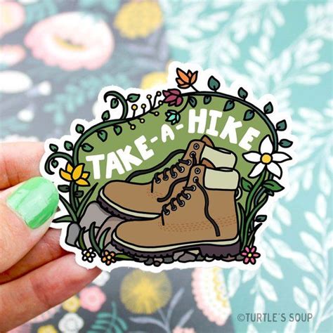 Hiking Sticker Take A Hike Vinyl Sticker Explore Hiking Vinyl Sticker Funny Stickers Sticker