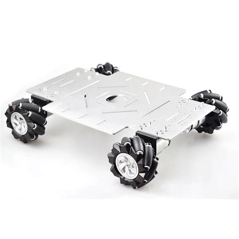 10kg Load 4wd 80mm Mecanum Wheel Robot Car Chassis Kit With Dc 12v